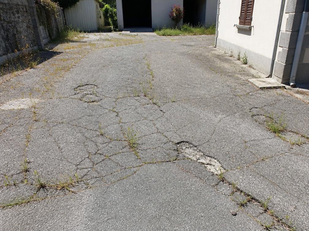 Bitume ancien dégradé